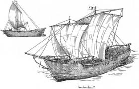Коч - древнее поморское судно Коч и испанское судно сравнение